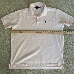 U.S. Polo Assn. Polo Shirt Men’s XL Light Pink Short Sleeve Classic Casual Cotto